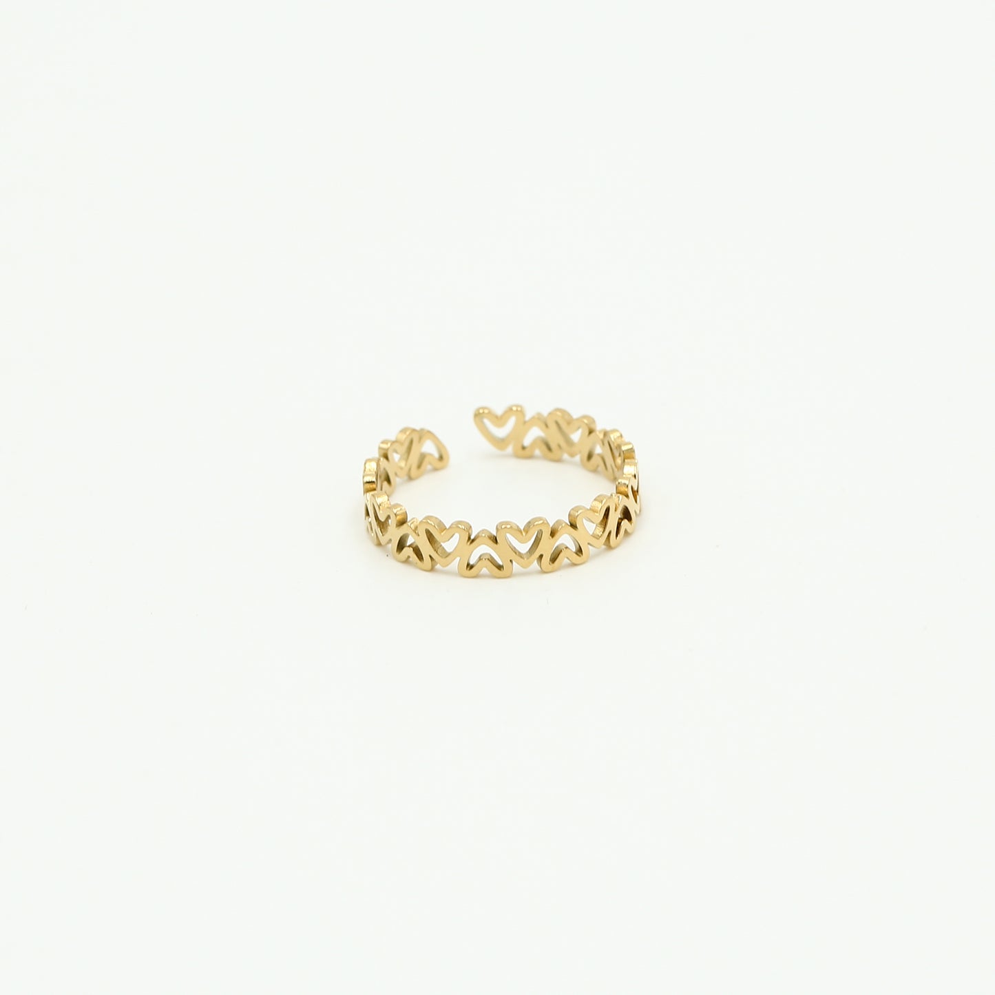 Ring met hartjes patroon