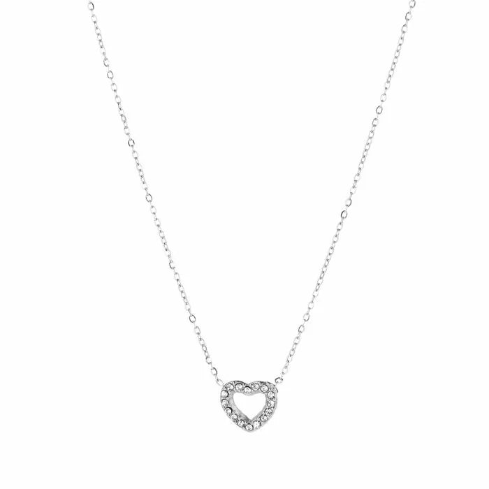 Hart ketting met strass