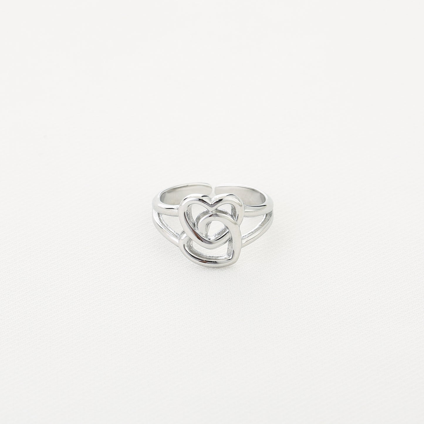 Ivy hartjes ring - Zilver