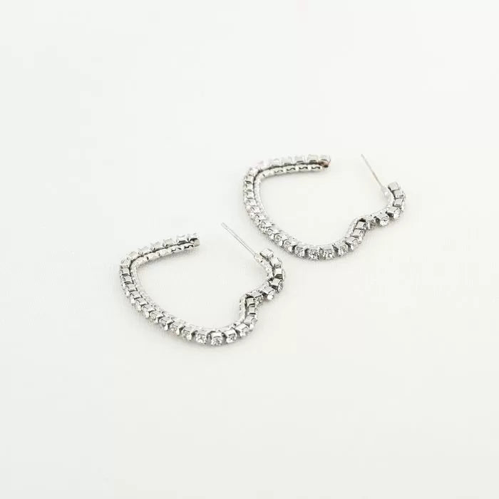 Sparkling heart oorbellen