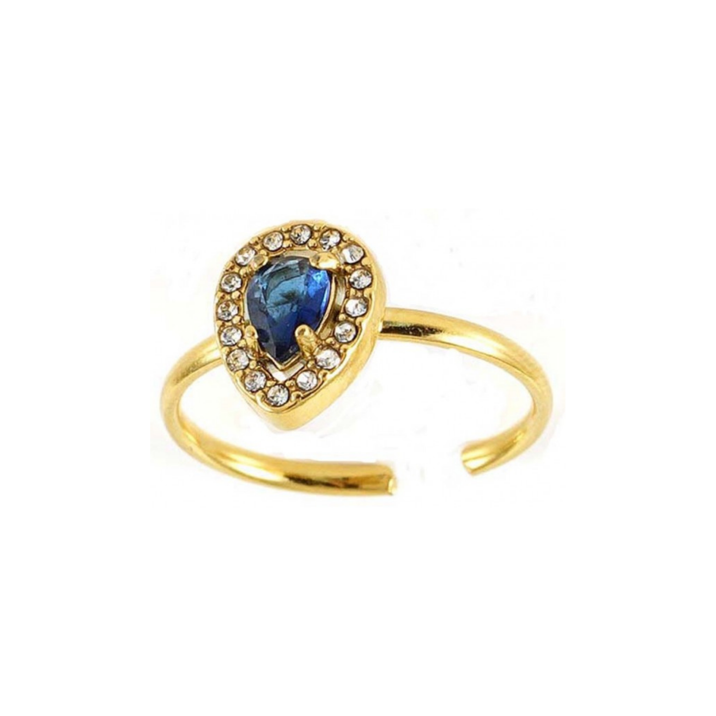 Ring met blauwe diamant