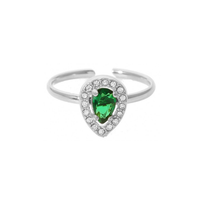 Ring met groene diamant