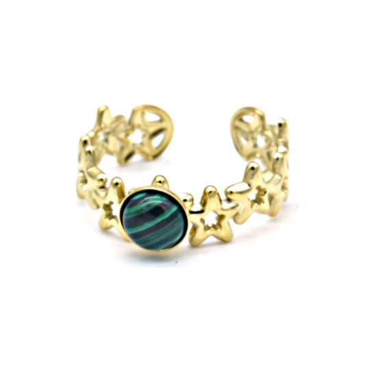 Ring ster met groen detail