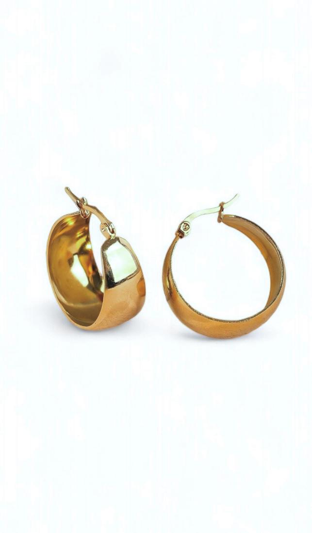 Glossy hoops - Goud