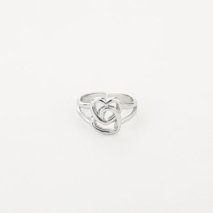 Ivy hartjes ring - Zilver