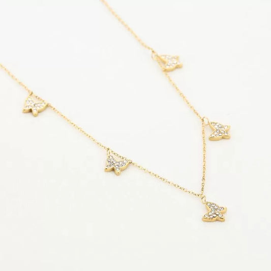 Ketting vlinder met glitters