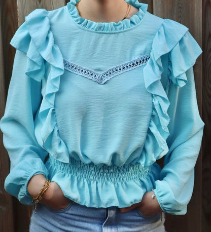 Ivy blouse lichtblauw